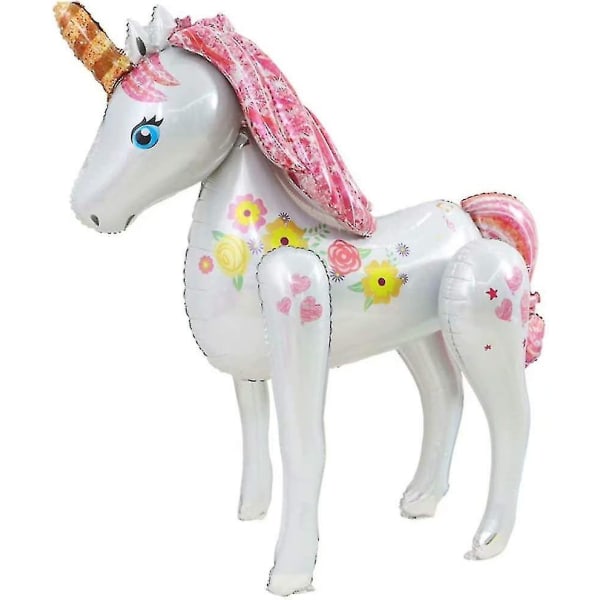 Unicorn Party Decorations Supplies 3d Stor Unicorn Walking Animal Folie Ballonger Present
