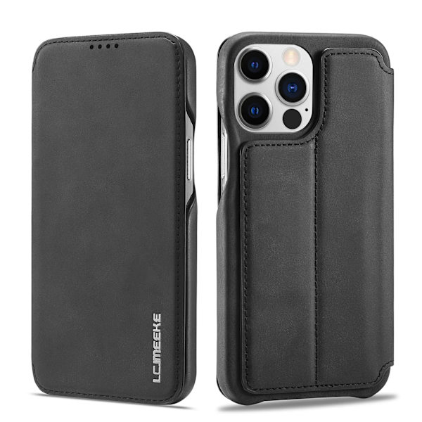 Luksus Tyndt Læder Etui Flip Cover til iPhone 15 Stand Magnetisk Coque Slots