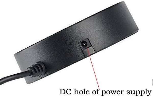 USB 8 Porter Boks Multi Dataoverføring USB 2.0 Hub Rund Form Multi-Port Splitter Lader Adapter Erstatning med LED for USB-enheter, Telefon, USB