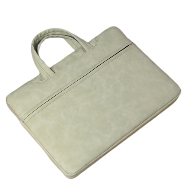 Laptop Taske Dame Læder Arbejdstaske 15.6 Tommer Notebook Taske Business Skuldertaske (Grøn)