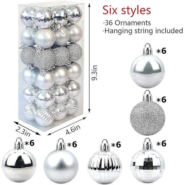Bollprydnader, Okrossbara Råttor Trä Hängen Bröllopsråtta, Träråtta Bollprydnad Silver Christmas Ball style5