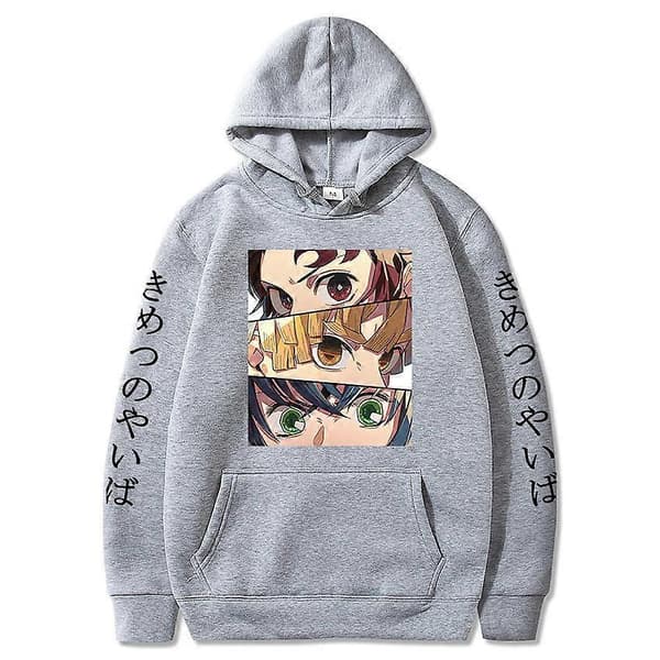 {YM}Demon Slayer hettegenser unisex Rosa Pink L
