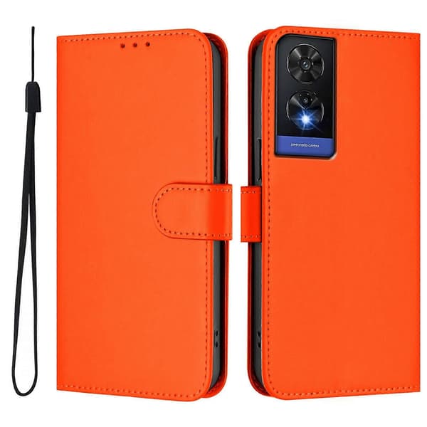 PU-deksel i solid farge for TCL 505 Orange