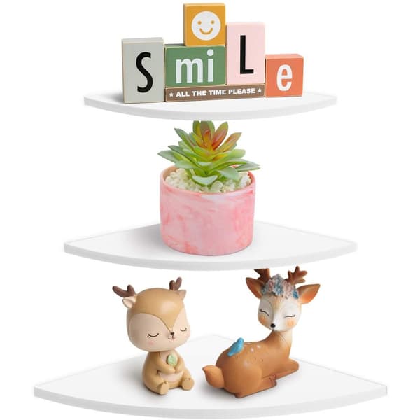{YM}Corner Shelf, Corner Wall Shelf, Wall Mounted Shelf, Bookcases, 3