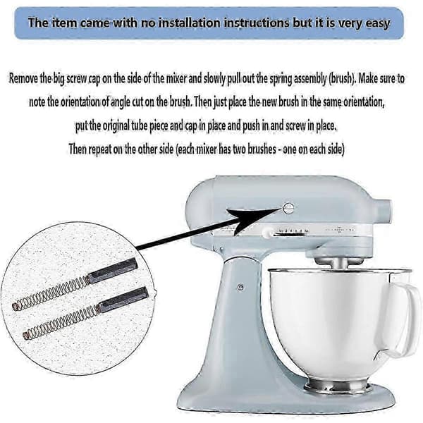 KitchenAid Köksassistent Motorborstar 12-Pack Ersättning W10380496 AP5178 As Shown