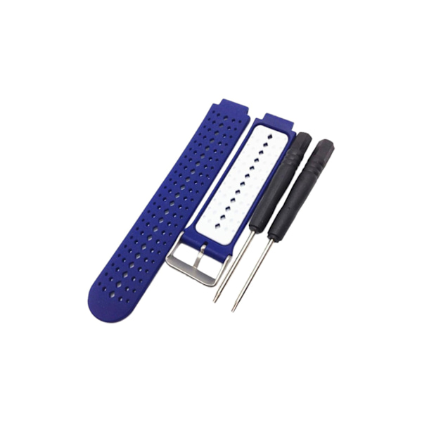 Udskiftnings Fitness Ur Rem Kompatibel med Garmin Forerunner 230 235 630 220 Blå og Hvid