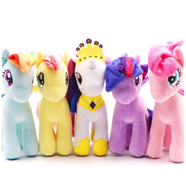 5 kpl 22 cm My Little Pony, Vintage Pony -lahjoja tytöille ja pojille, Yksisarvispehmoleluja, pojille ja tytöille alle 3-vuotiaille