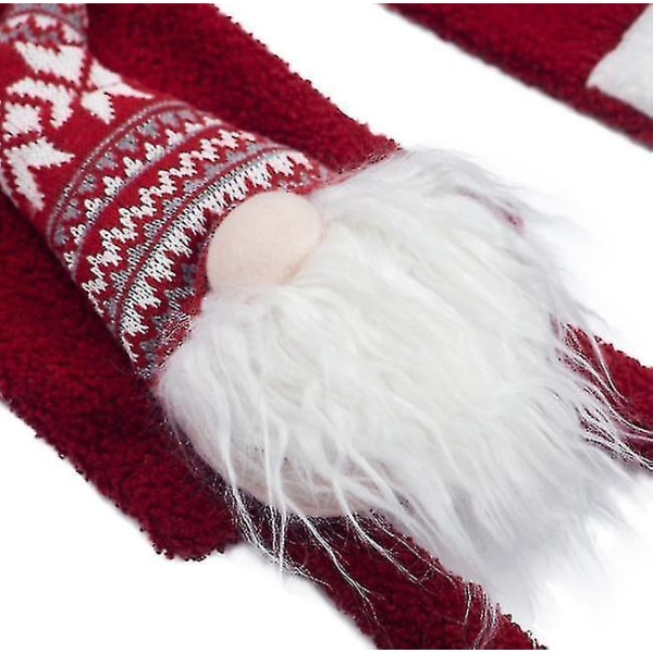 Julhalsduk Jultomte Plysch Varm Julklapp Halsduk Vinter