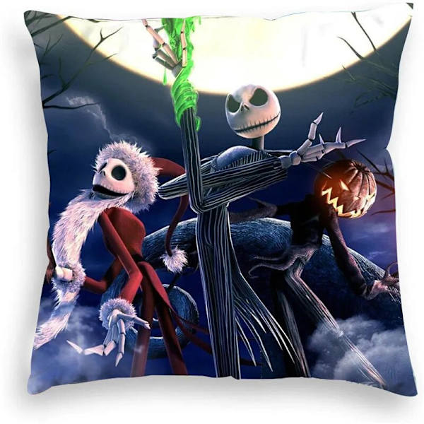 40/45/50/60cm Rolig Halloween Dödskalle Kuddfodral Häxserie Kudde Överdrag Vardagsrum Soffa Jul Kuddfodral Heminredning