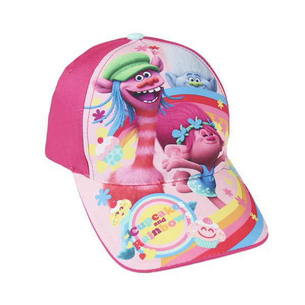 Rosa Trolls keps för flicka (53 cm) - Solskydd för flickor