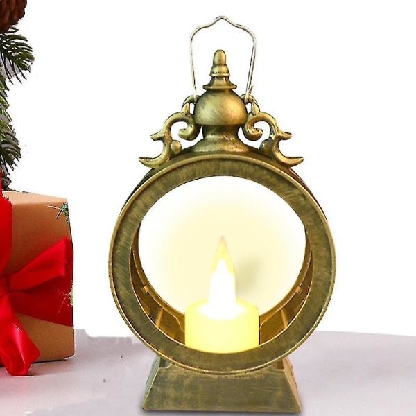 Dekorativ ljuslykta Retro Bell Vindlampa med flimrande ljus inomhus eller utomhus föremål för matbord A
