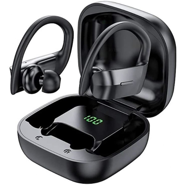 Sport Bluetooth hörlurar, trådlösa hörlurar, IPX7 vattentäta sporthörlurar med HiFi-ljud, trådlösa hörlurar i örat 42 timmars batteritid