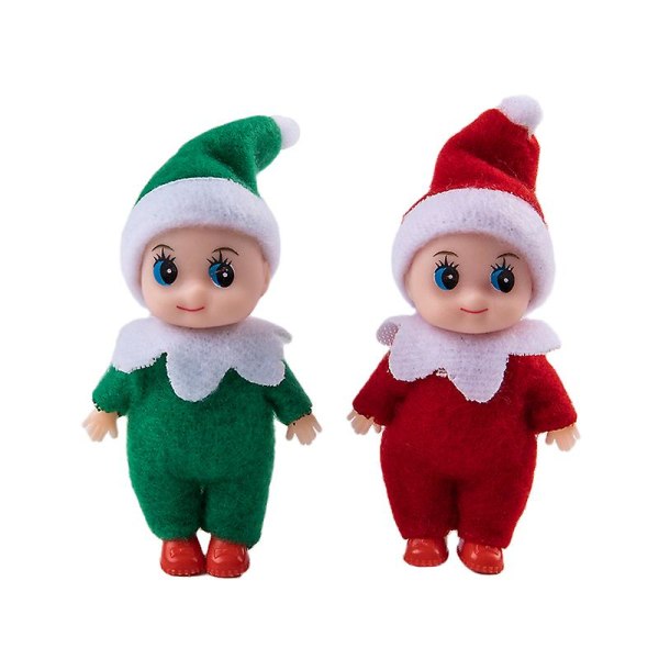 2st Christmas Elf Baby Doll Oranment Dekor Gott Nytt År Pedents Barnleksakspresent