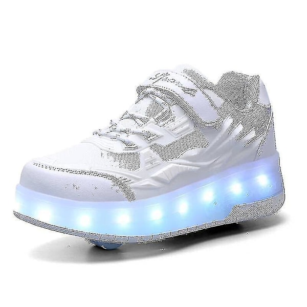 Børnesneakers Dobbelthjulede Sko LED Lys Sko Q7-yky
