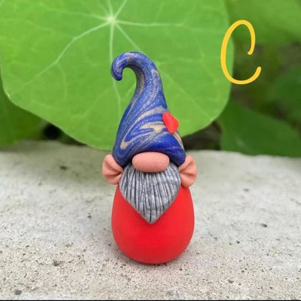 Miniatyr Tomtedocka Staty Trädgårdsdekoration Harts Hantverk Ornament Miniatyr Handmålad Dekorativa Blomkrukor Trädgård Gräsmatta Hem B