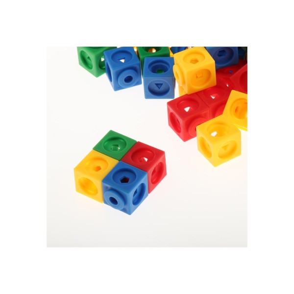 100 bitar Math Link Cubes, Early Math Counting Toy, 4 färger Colourful