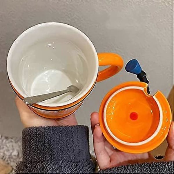 480 ml Brandslukker Krus Kreativt Kaffekrus, Sjovt Kontorkrus, Sjov Gavekrus til Mænd Kvinder Kolleger Venner Fødselsdag (LGL) Orange