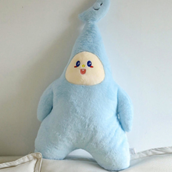 Mjukisdjur Kudde Mjuk Hudvänlig Söta Uttryck Plyschdocka Prydnadskudde För Säng Soffa Bil Blå Måne 62cm/24.4in Blue 32.3in