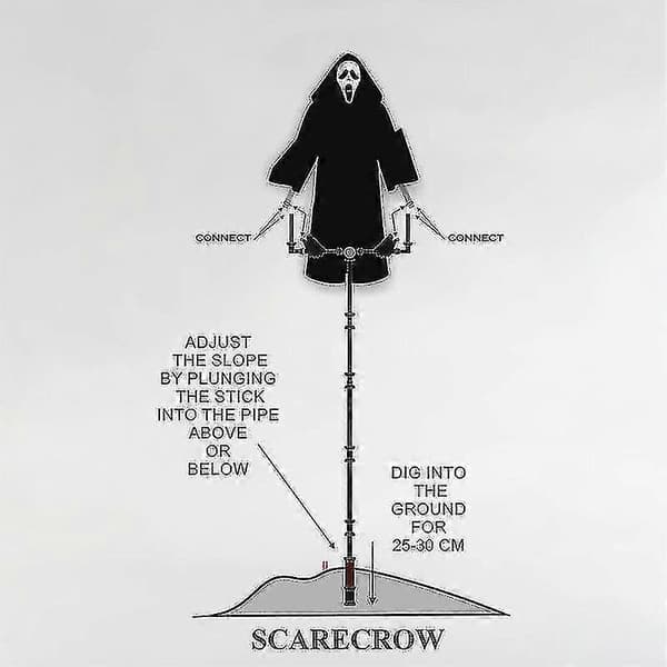 Scream Scarecrow Luova Puutarha Ghostface Variksenpelätin Piha Ripustus uusi