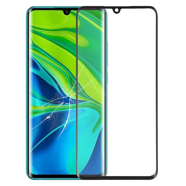 Etulasin ulkolinssi, yhteensopiva Xiaomi Mi CC9 Pro/Mi Note 10/Mi Note 10 Pro (musta) Black
