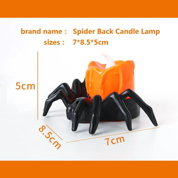Halloween Dekorationer LED Ljus Plast Spindel Pumpa Lampa för Hem Bar Spökhus Halloween Fest Dekor Skräck Rekvisita