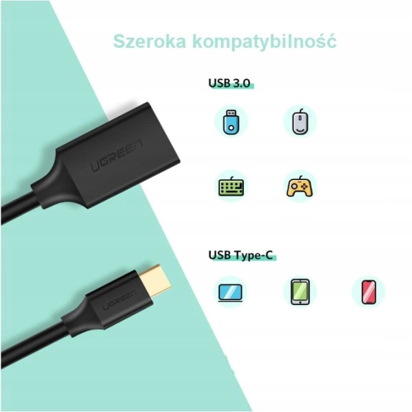 USB OTG USB-C 3.0 Adapter 15cm 5Gbps QC3.0,JL975
