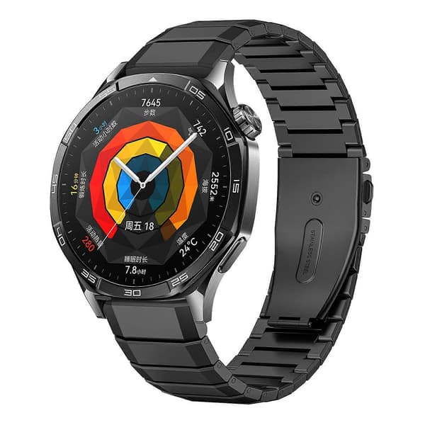 22 mm Universal Titanium Alloy Urrem Bambus Segment Håndledsrem - Titanium Grå Multicolor Black