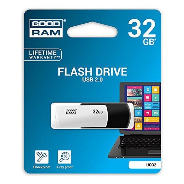 USB-nøgle 128 GB USB 2.0 Hvid/sort Kapacitet - 128 GB