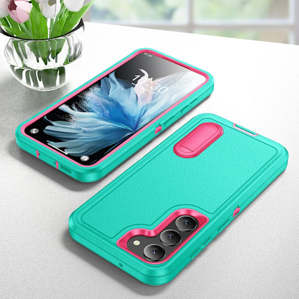Anti-støv støtteben faldbeskyttelsesetui til Samsung Galaxy S23 Ultra 5G S 23 Plus S22 Ultra A54 A14 A13 A53 A04S 2 i 1 taske Sky Blue for Galaxy S22
