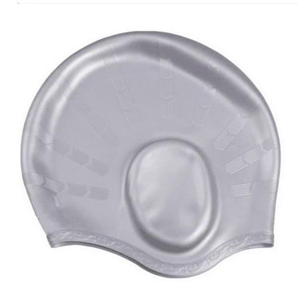 Sport Vattentät Simbassängmössa Flexibel Silikongel Öron Badmössa Grey
