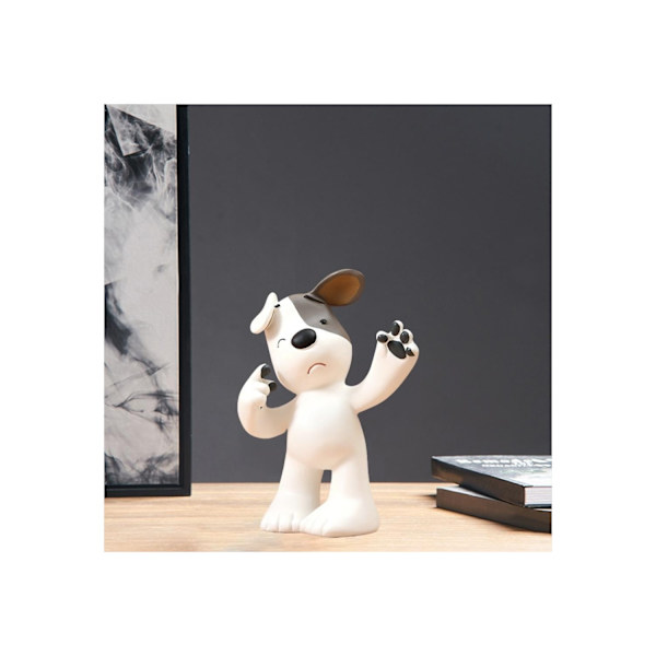 Kub Skulptur RT Skulptur Hundprydnad Vardagsrum Skrivbord En