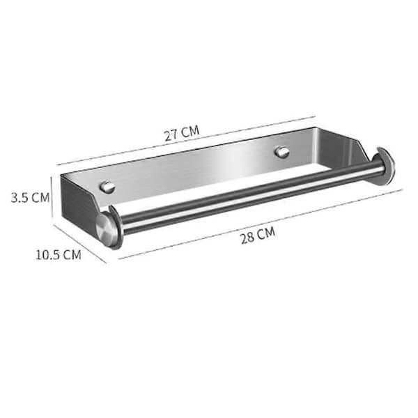Hushållspappershållare/Väggmonterad hushållspappershållare - Hushållspapper Silver