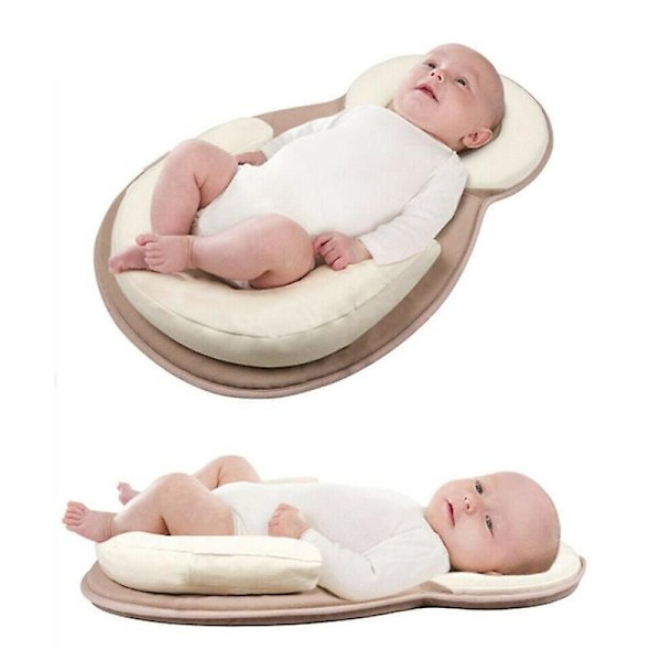 Bärbar Babysäng Nyfödd Lounger Bekväm Säker Spädbarns Sovplats Beige