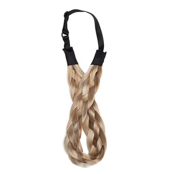 Tjockt Flätat Elastiskt Hårband Håraccessoar För Kvinna lightbrown&bleachblonde