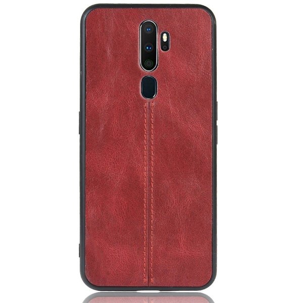 Rött TPU + PU-fodral för din Oppo A9 (2020)/A5 (2020)/A11x