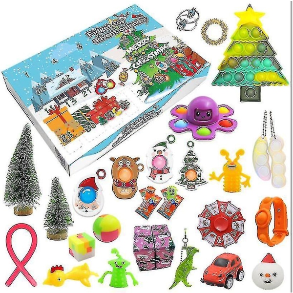 Jul adventskalender Present Fidget Toys Stress Relief Fidget Toy Blind Box Barn 21