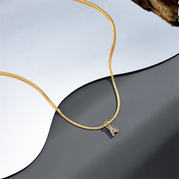 26 versaler hänge halsband Guld nyckelben kedja kvinnor 40cm S