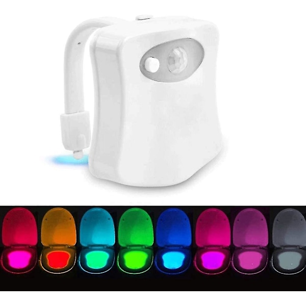 3 st Toalettlampa, LED Nattlampa för Toalett Badrum Sensor PIR Detektor 16 Färgskiftande Belysning (aktiveras endast i mörker)