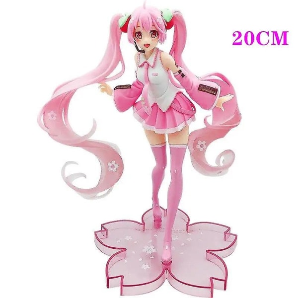 Anime Figur Bröllopsklänning Hatsune Miku Action Figurer Kawaii Baddräkt Vocaloid Pvc Samlarobjekt Modell Leksaker Flicka Present CY-17