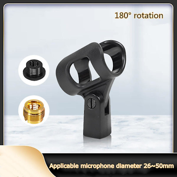 Fjederklemme Mikrofonholder Mikrofonomformer til 2,6-5 cm diameter mikrofon