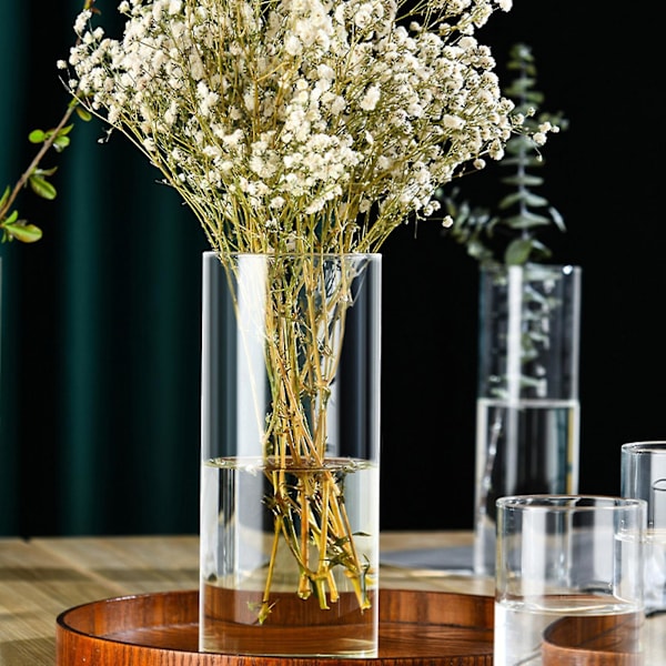 Akryl Sylinder Vaser, Plast Sylindriske Blomster Vaser For Bryllupssenterstykker, Hjemmedekorasjoner, Kontorpynt