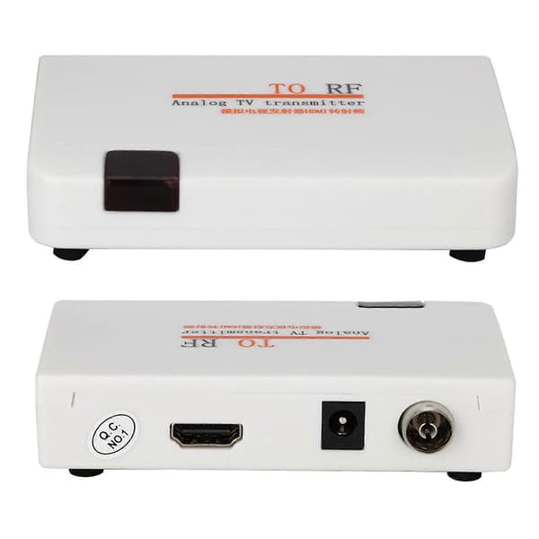 HDMI til RF Koaksial Konverter Adapter Boks Kompatibel med 480P til 1080P Support