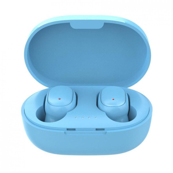 Bluetooth headset med case, två högupplösta mikrofoner（blå）