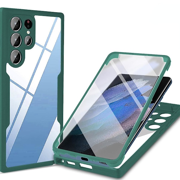 Helkroppsskal för Samsung A54 5g skärmskydd helkroppsskydd green