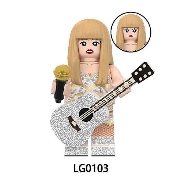 8 st Taylor Swift Actionfigur Byggklossar Montering Minifigurer Mini Figurer Leksak Swiftie Gåvor