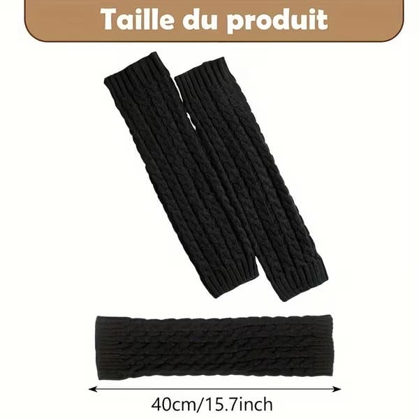 3 par 80'er Retro Benvarmere til Kvinder - Bløde, Elastiske, Alsidige Sort/Hvid/Grå Black + Gray + White One-size