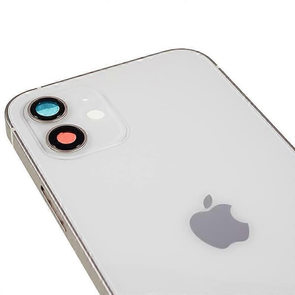 Bakre batterideksel + midtre plate ramme + sideknapper erstatning for iPhone 12 6.1 tommer Multicolor Style D