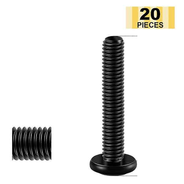 M6 x 35mm 20 stk. Flad Hoved Hex Socket Caps M6 Skruer, Hex Nøgle 20Pcs