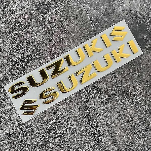 Til Suzuki Sticker 3d Tank Decal Logo Guld Emblem Gold Big