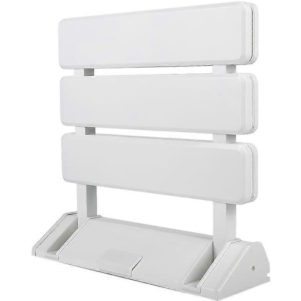 Sammenleggbart dusjsete i aluminium og ABS, 330 x 320 x 70 mm